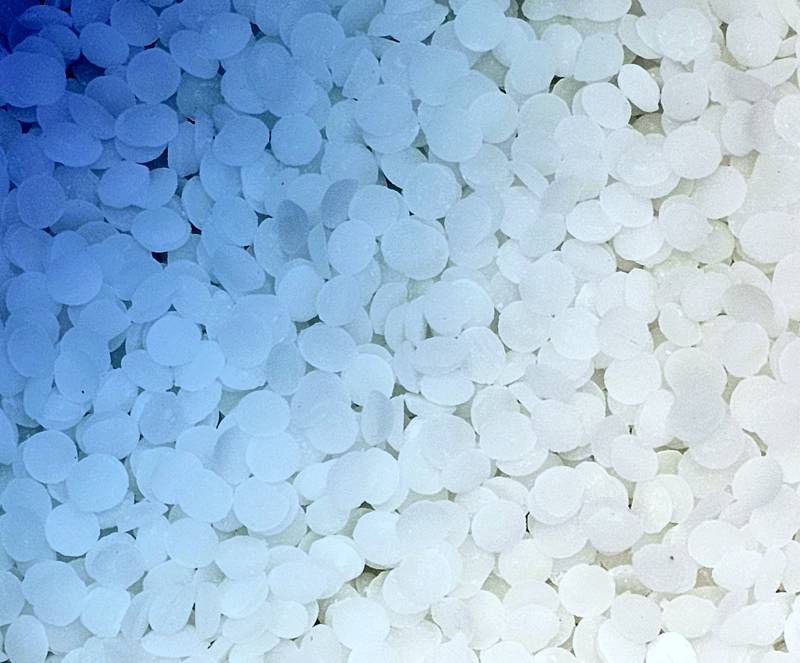 beauty shot of lye pellets