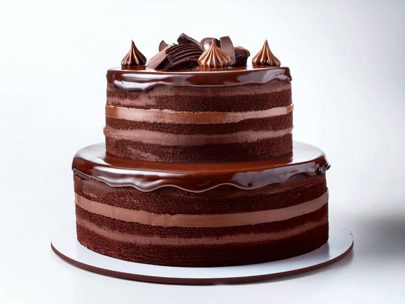tall chocolate layer cake